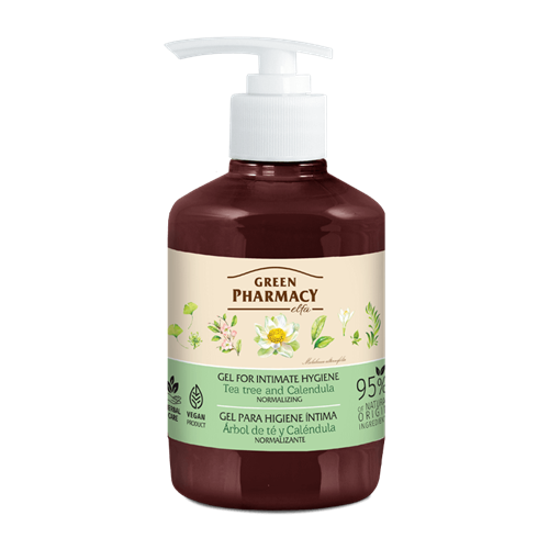 Green Pharmacy Normalizing Gel for Intimate Hygiene with Calendula and Tea Tree 370ml