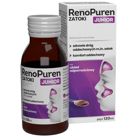 Aflofarm Renopuren Sinuses Junior Liquid for Immunity and Sinus Support for Children 120ml