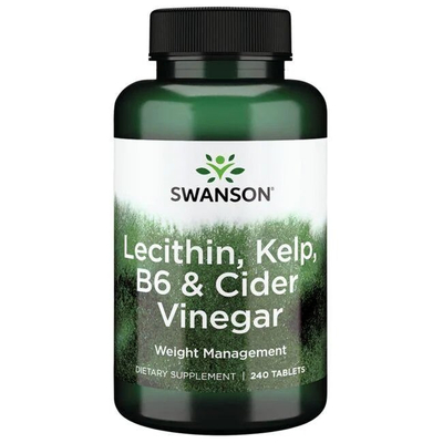 Swanson Lecithin Kelp B6 & Cider Vinegar for Weight Control 240 Tablets