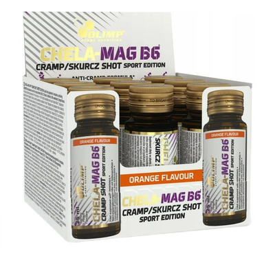 Olimp Chela-Mag B6 Cramp Shot Supplement for Muscle Cramps 9 x 25ml