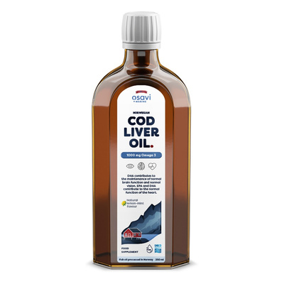 Osavi Norwegian Cod Liver Oil 1000mg Omega 3 Lemon Mint 250 ml