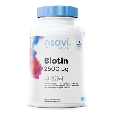 Osavi Biotin 2500mcg supporting skin and hair 120 vegan caps