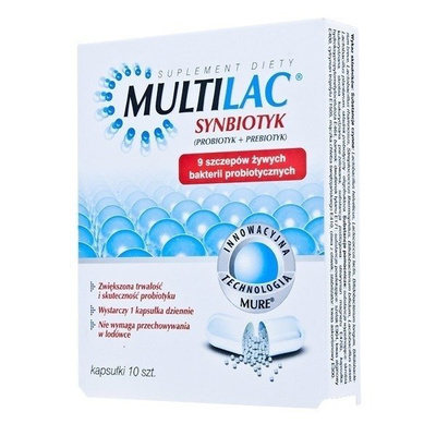 Multilac Synbiotic Support During Antibiotic Therapy 10 Capsules