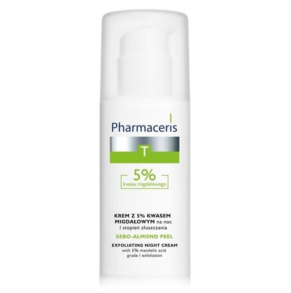 Pharmaceris T Sebo Almond Night Cream with 5% Mandelic Acid for Acne Skin 50ml