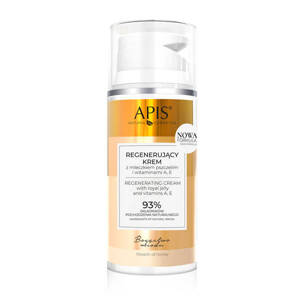 Apis Honey Wealth Regenerating Cream with Royal Jelly and Vitamins A and E for Dry and Sensitive Skin 100ml