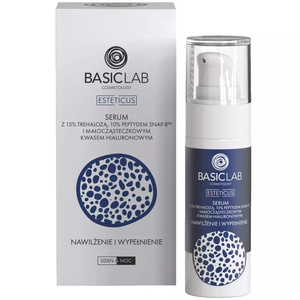 BasicLab Serum with Trehalose 15% and 10% Peptide Moisturizing and Filling for Day and Night 30ml