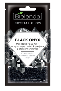 Bielenda Crystal Glow Black Onyx Face Peel-Off Cleansing and Detoxifying Mask with Shimmer Effect 8g