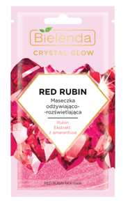 Bielenda Crystal Glow Red Rubin Nourishing and Brightening Face Mask 8g