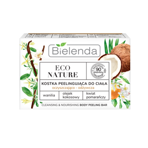 Bielenda Eco Nature Cleansing and Nourishing Peeling Bar with Vanilla Coconut Milk and Orange Blossom 80g