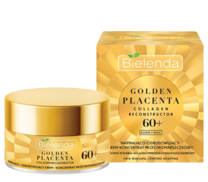 Bielenda Golden Placenta Collagen Reconstructor Rebuilding Anti-Wrinkle Cream Concentrate 60+ for Day and Night 50ml