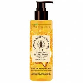 Bielenda Manuka Honey Nutri Elixir Soothing Moisturizing Micellar Face Cleansing Gel for Dry Skin 200g