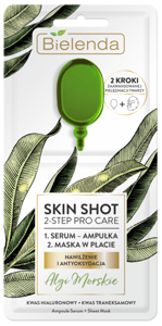 Bielenda Skin Shot 2 Step Moisturizing and Antioxidating Mask Serum with Marine Algae 3ml 