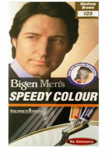 Bigen Speedy Color for Men Hair Dye No. 105 Medium Brown without Ammonia 1 Piece