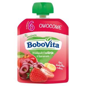 BoboVita Dessert Mousse Strawberries Cherries and Banana for Infants after 6th Month 80g