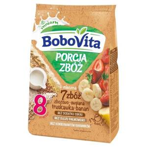 Bobovita Cereal Portion Milk Cereal-Oat Porridge with Strawberry and Banana Flavour after 8th Month 210g