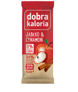 Dobra Kaloria Fruit Bar Apple and Cinnamon Perfect Healthy Snack without Sugar 35g
