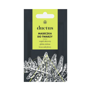 Duetus Face Mask Activated Charcoal Green Clay Salicylic Acid 10ml