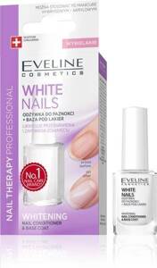 Eveline 3in1 White Nails Whitening Nail Conditioner and Varnish Base 12ml