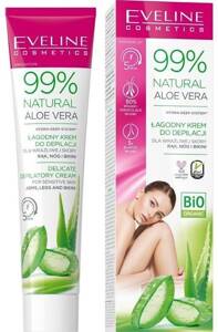 Eveline 99% Natural Aloe Vera Gentle Hair Removal Cream for Sensitive Leg Arms and Bikini Skin 125ml