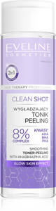 Eveline Clean Shot 8% AHA Complex AHA BHA PHA Smoothing Tonic-Peeling for all Skin Types 200ml