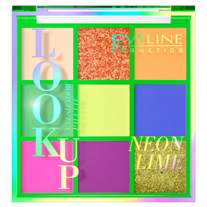 Eveline Eyeshadow Palette 9 Colors Look Up Neon Lime Eyeshadow 10.8g