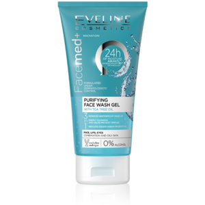 Eveline FaceMed+ Purifying Face Wash Gel with Tea Tree Oil for Combination and Oily Skin 150ml