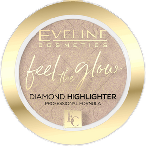 Eveline Feel the Glow Vegan Velvet Face Diamond Highlighter in Stone 02 Beach Glow 5g