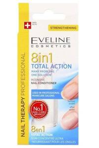 Eveline Intensive Nail Conditioner Total Action 8in1 Regenerates Rebuilds 12ml