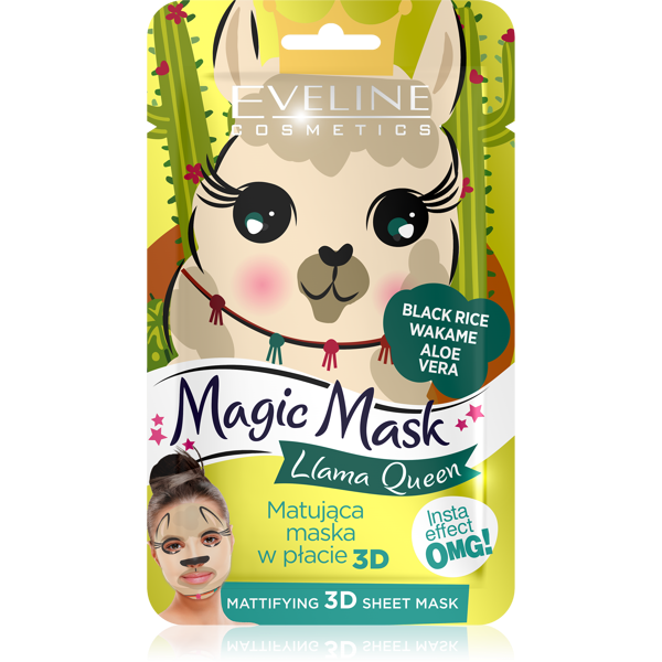 Eveline Magic Mask Lama Queen Matifying Sheet Mask 3D 20ml  BEST BEFORE 30.06.2022