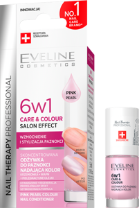 Eveline Nail Therapy Professional 6in1 Care & Color Concentrated Nail Conditioner Color Pink Pearl 5ml