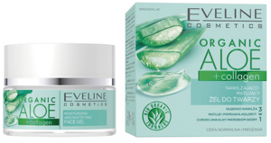 Eveline Organic Aloe + Collagen Moisturizing Vegan Gel for Normal and Combination Skin 50ml