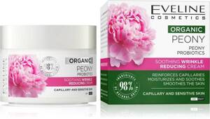 Eveline Organic Peony Soothing Anti Wrinkle Day and Night Cream for Capillary and Sensitive Skin 50ml