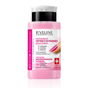 Eveline Professional Nail Polish Remover 3in1 Strengthens and Nourishes Nails Plate 190ml