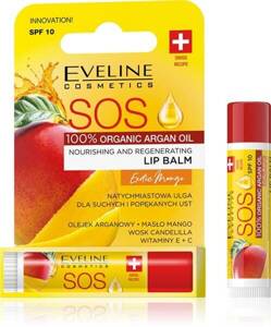 Eveline SOS Nourishing Regenerating Balm for Dry and Cracked Lips Mango SPF10 1 Piece