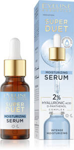 Eveline Super Duet Concentrated Moisturizing Serum with 2% Hyaluronic Acid and D-Panthenol Complex for All Skin Types 18ml