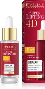 Eveline Super Lifting 4D 15% Complex Serum Concentrate Brightening Discolorations for Mature Skin 30ml