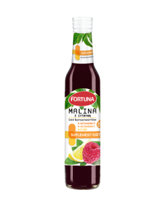 Fortuna Raspberry Lemon Syrup without Preservatives with Zinc Vitamins C and D 250ml