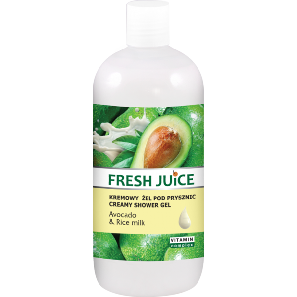 Fresh Juice Creamy Shower Gel Avocado & Rice Milk 500 ml BEST BEFORE 04.03.2022
