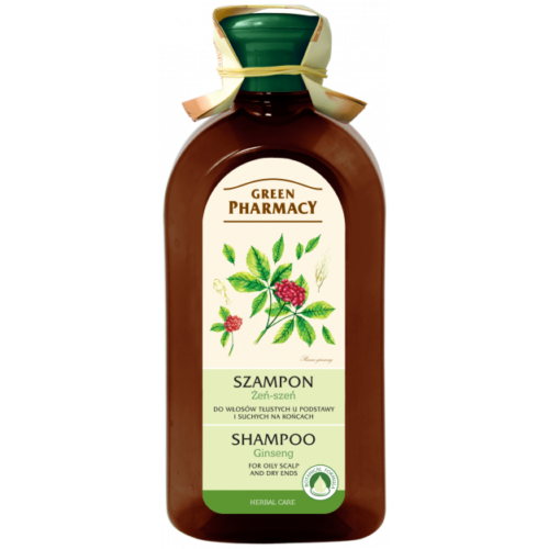 Green Pharmacy Shampoo for Oily Scalp and Dry Ends with Ginseng 350ml BEST BEFORE 07.08.22