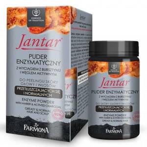 Jantar Enzymatic Powder with Amber Extract and Charcoal for Scalp and Hair 30g