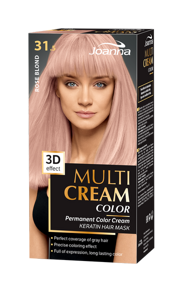 Joanna Multi Cream Permanent Intensive Hair Color Dye Care 31.5 Rose Blonde 60x40x20g