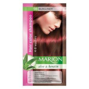 Marion Temporary Hair Shampoo Dye 4 to 8 washes + Gloves no 98 Burgundy 40ml