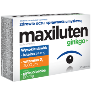Maxiluten Ginkgo+ for Healthy Eyes and Mental Efficiency 30 Tablets