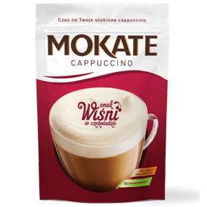 Mokate Cappuccino in Chocolate with Cherry Taste without Oils and without Preservatives 110g