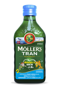 Mollers Norwegian Tran Fruit Flavor Resistance 600 IU vitamin D3 250 ml
