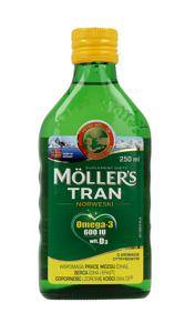 Mollers Norwegian Tran Omega 3 600 IU Vitamin D Lemon 250 ml
