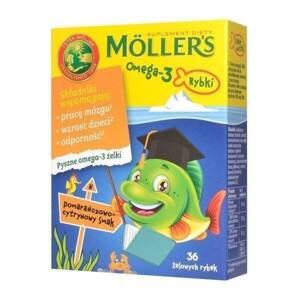 Mollers Omega-3 Rybki Orange-lemon flavor 36 jelly beans