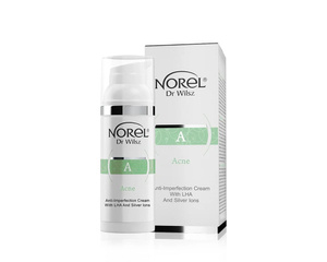 Norel Acne Anti Imperfection Cream with AHA and Silver Ions for Acne Skin 50ml