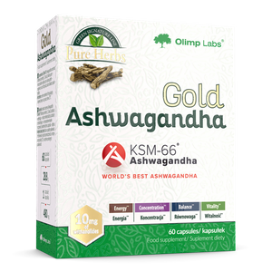 Olimp Gold Ashwagandha Supports Memory Concentration Emotional Balance 60 Capsules