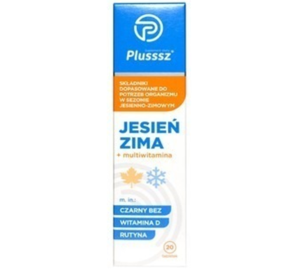 Plusssz Multivitamin Effervescent Tablets Autumn Winter Daily Support for the Body 20pcs - BEST BEFORE 28.11.2021